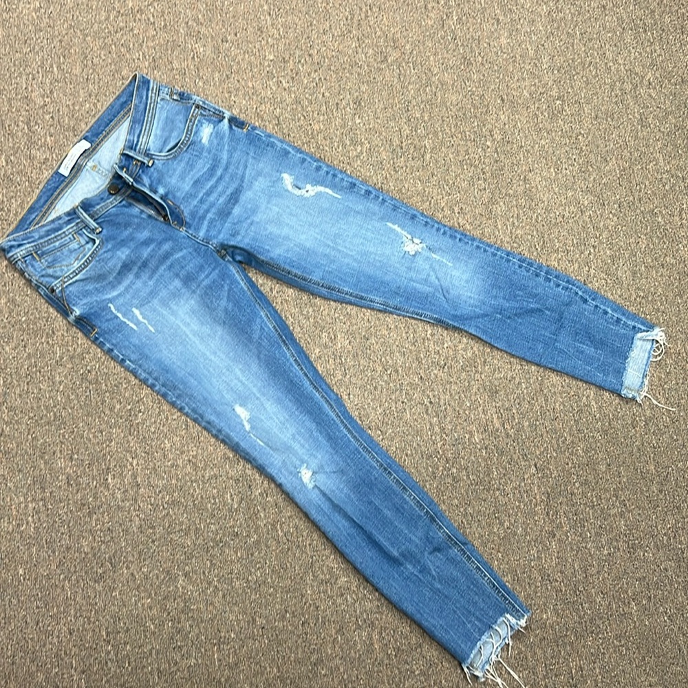 Zara skinny ripped jeans
